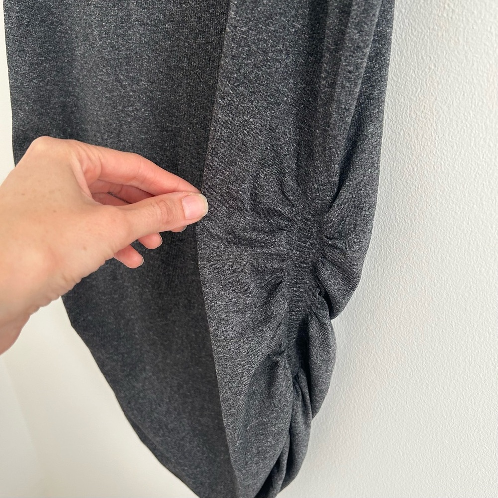 (SOLD) LULULEMON In The Flow Sleeveless Ruched Dress Grey Size 6 - Picture 8 of 11